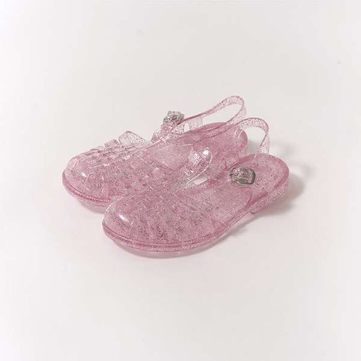 Clear Lamé Rubber Sandals,Silver, medium image number 6