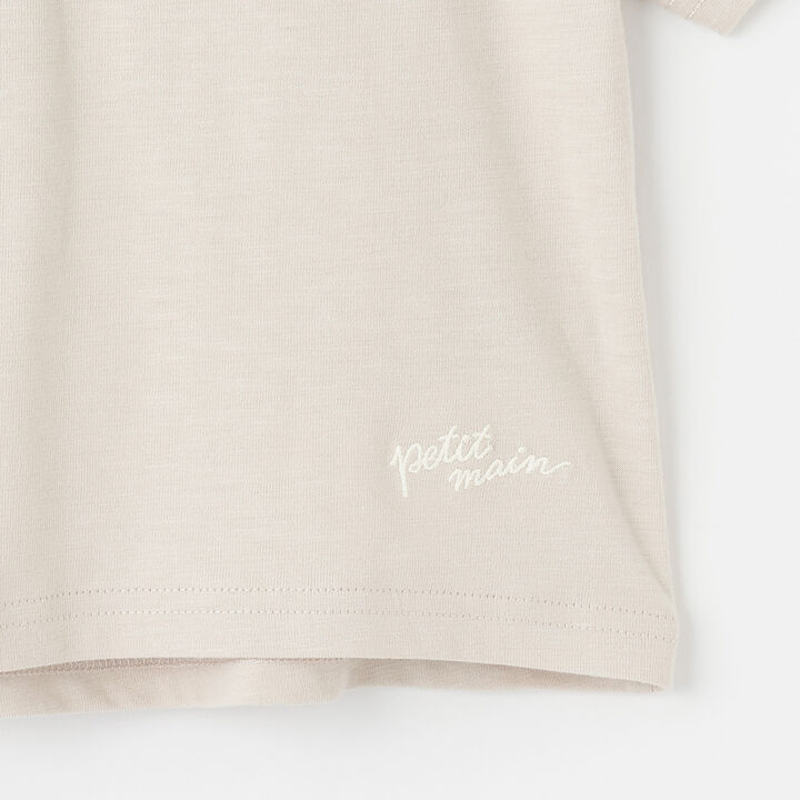 [Cool Touch] Back Appliqu&eacute; Short Sleeve T-Shirt,Beige, medium image number 16