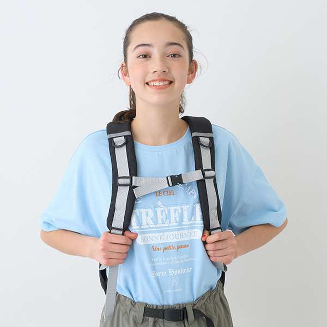 Casual Backpack with Charm,Black, large image number 21