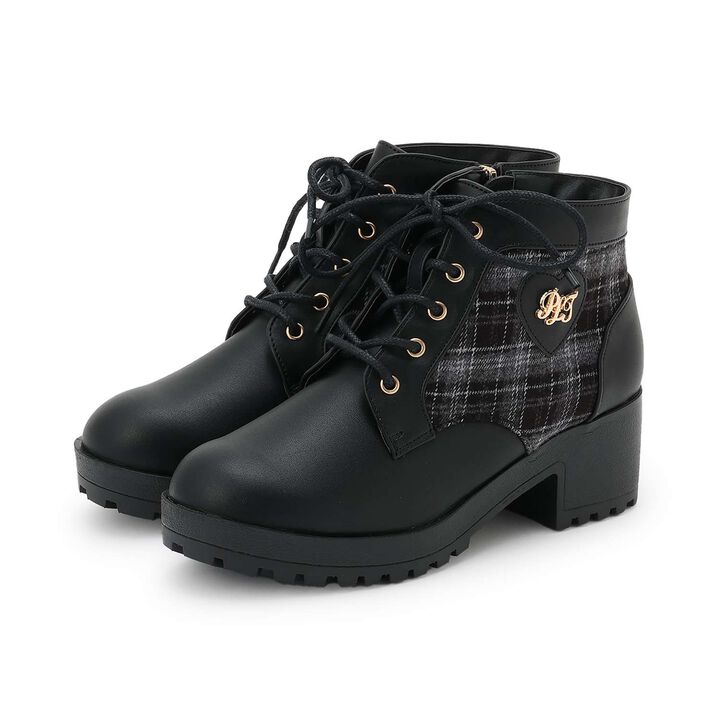 Checkered Short Boots,Black, medium image number 12