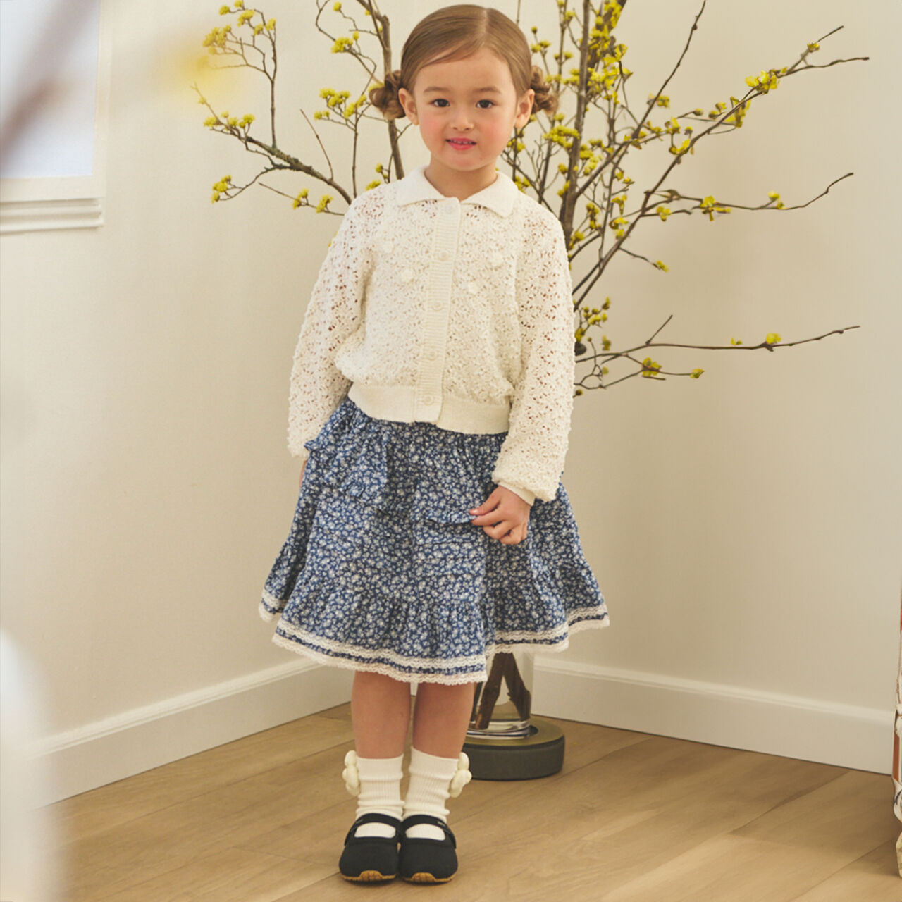 Collared Knit Cardigan,Mocha tea, large image number 4