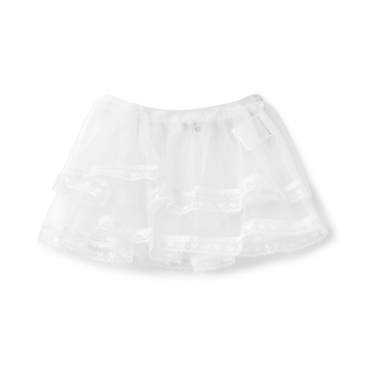 Tulle Frill Belt,Off white, large image number 0