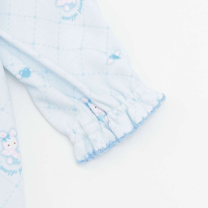 [Box Included] Angel Bunny Pattern 2 Way All & Bib Set,Sax blue, medium image number 3