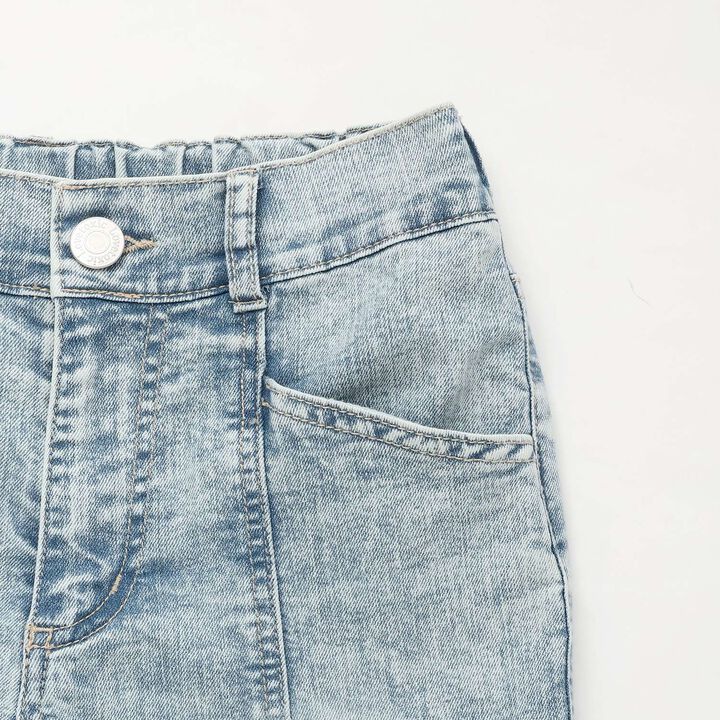 Lace-Up Ribbon Flare Denim Pants,Gray, medium image number 10