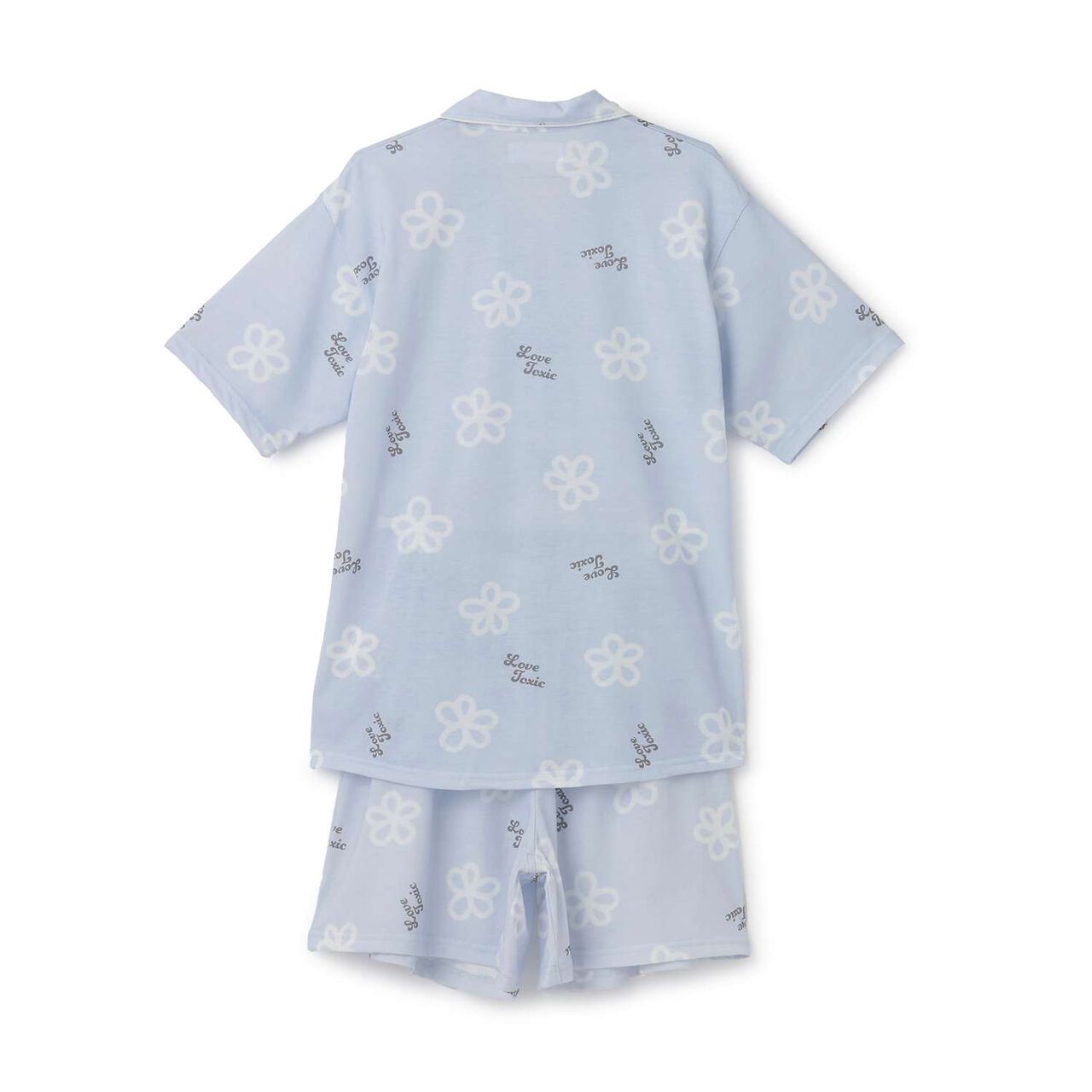 [Room Wear/Pajamas] Short-Sleeve All-Over Pattern Shirt & Shorts Set,Red, large image number 6