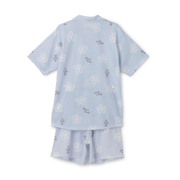 [Room Wear/Pajamas] Short-Sleeve All-Over Pattern Shirt & Shorts Set,Red, medium image number 6