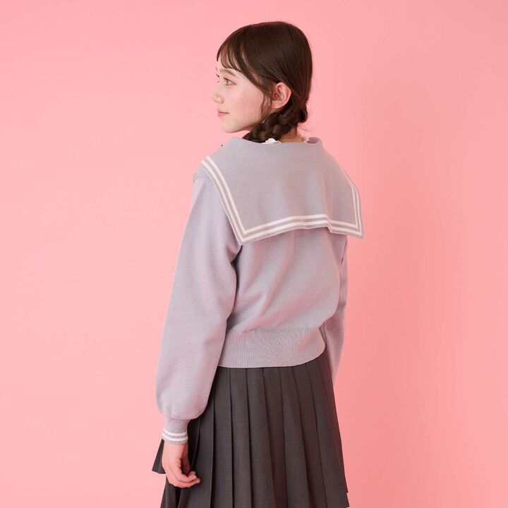 Sailor Cardigan & High Neck T-Shirt Set,Ivory, medium image number 16