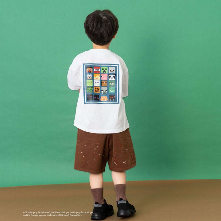 [Minecraft] Icon Block Back Short-Sleeve T-Shirt,White, medium image number 1