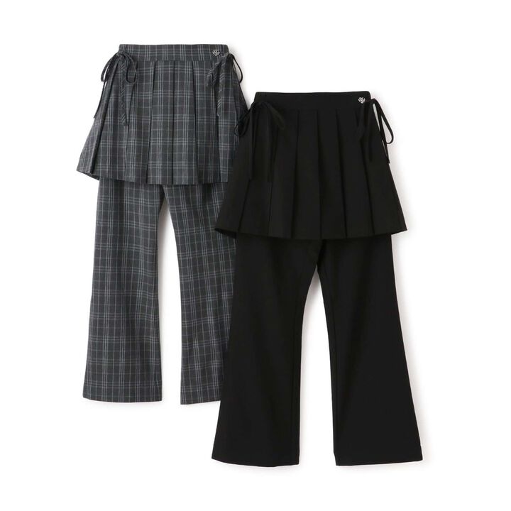 Pleated Skirt & Flared Pants Set,Gray, medium image number 15