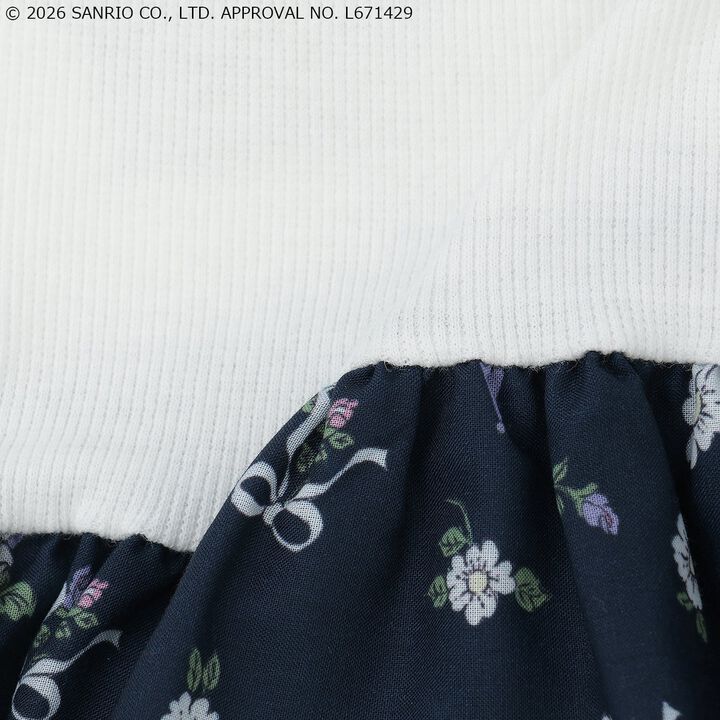 [Sanrio Characters/Cool Sensation] Short-Sleeve Fabric Combo One-Piece Dress,Red, medium image number 15
