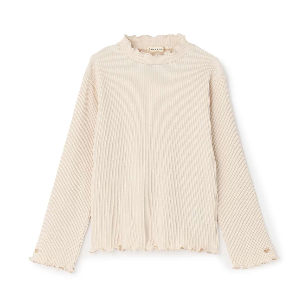 Ribbed Fabric Turtleneck,Pearl white, large image number 13