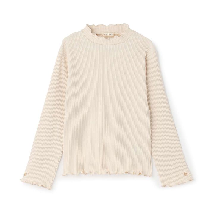 Ribbed Fabric Turtleneck,Pearl white, medium image number 13