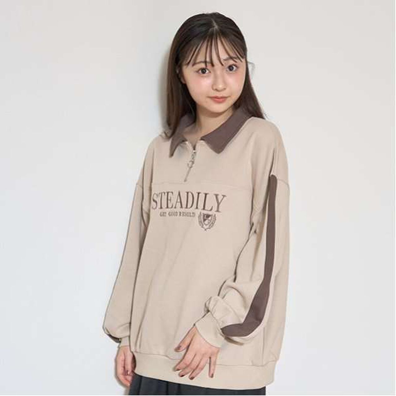 LTXC - Quick-Dry Half-Zip Loose Trainer,Top gray, large image number 14