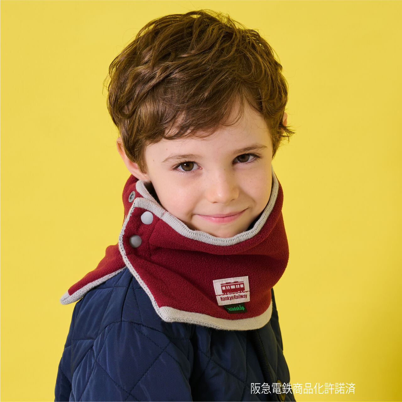 [Hankyu Train] Reversible Snood,Gray, large image number 3
