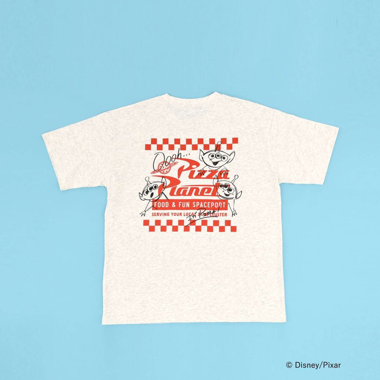[DISNEY/PIXAR/TOY STORY] DAD 玩具總動員外星人寬版短袖T恤,牛奶白, large image number 6