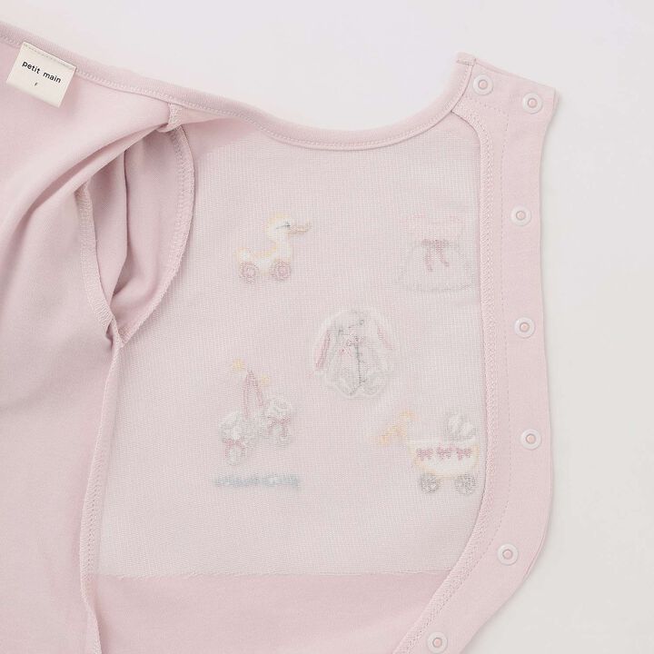 [Organic] Appliqu&eacute; 2WAY Romper,Light beige, medium image number 4
