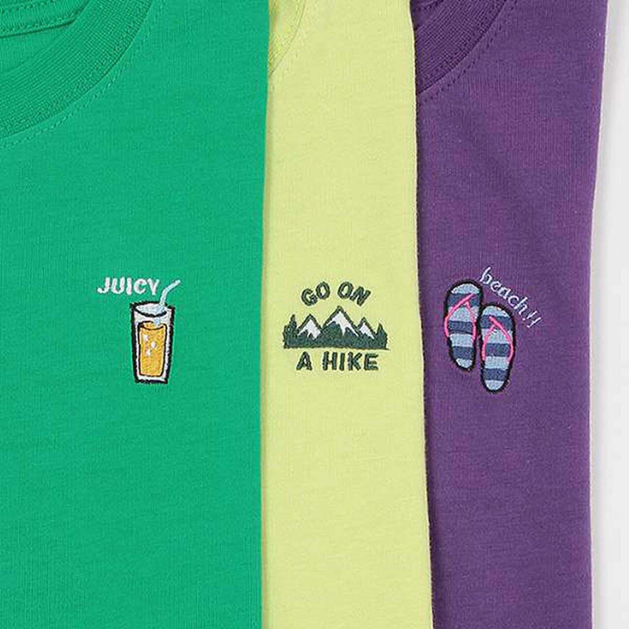 Water-Repellent Single-Point Embroidery T-Shirt,Purple, large image number 16