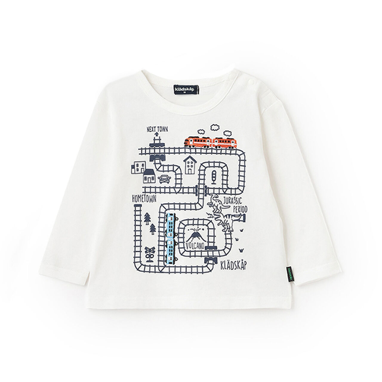 [Restock] Train Map Print Long-Sleeve T-Shirt,Off white, large image number 0