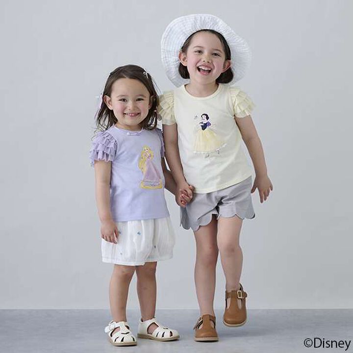 [Disney] Tulle Sleeve Graphic T-Shirt,Emerald green, medium image number 6