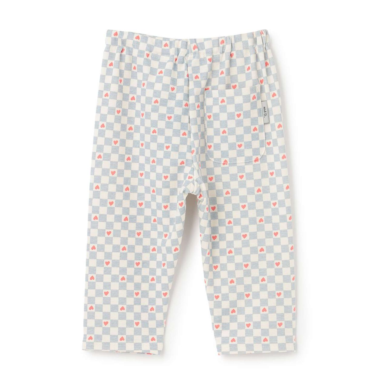 [365D] Anti-Stain Jersey Knit Patterned 6/10 Leggings,Light blue, large image number 8