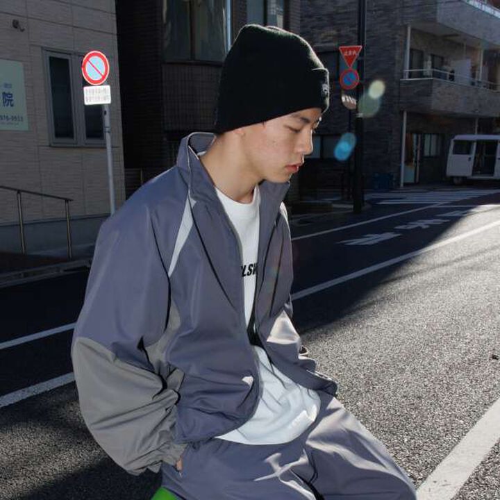 [GLSW.] Set Up Compatible Panel Switch Zip-Up Jacket,Charcoal gray, medium image number 0