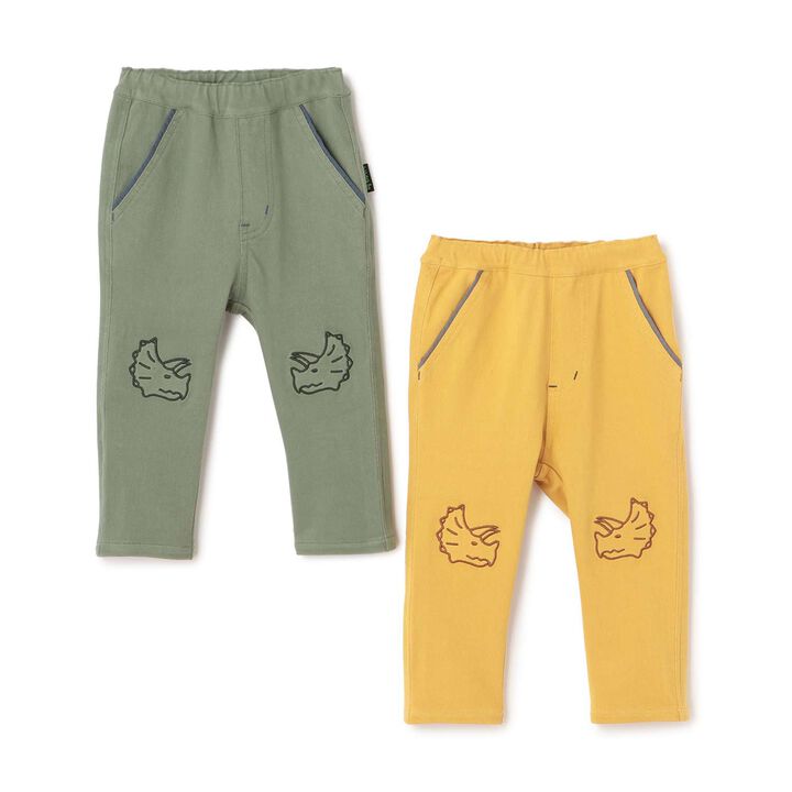 Dinosaur and Volcano Long-Length Tapered Pants,Mustard, medium image number 10