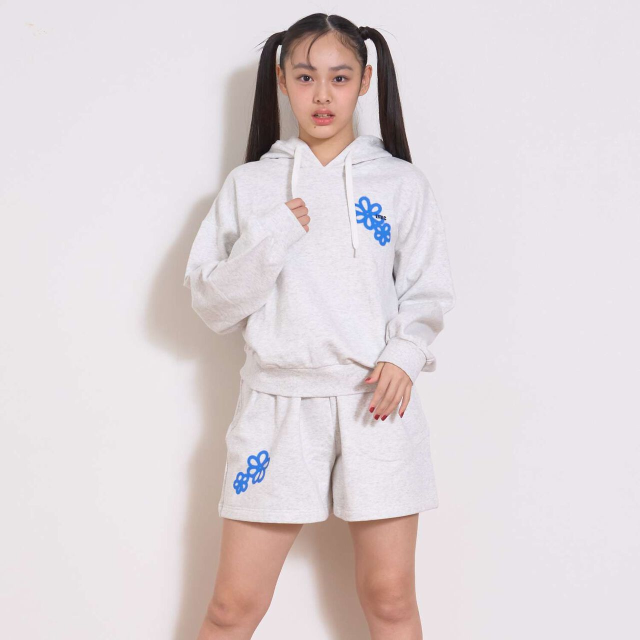[LTXC] 100% Cotton Wool Lined Back Spray Outfit Set,Smoke white, large image number 0