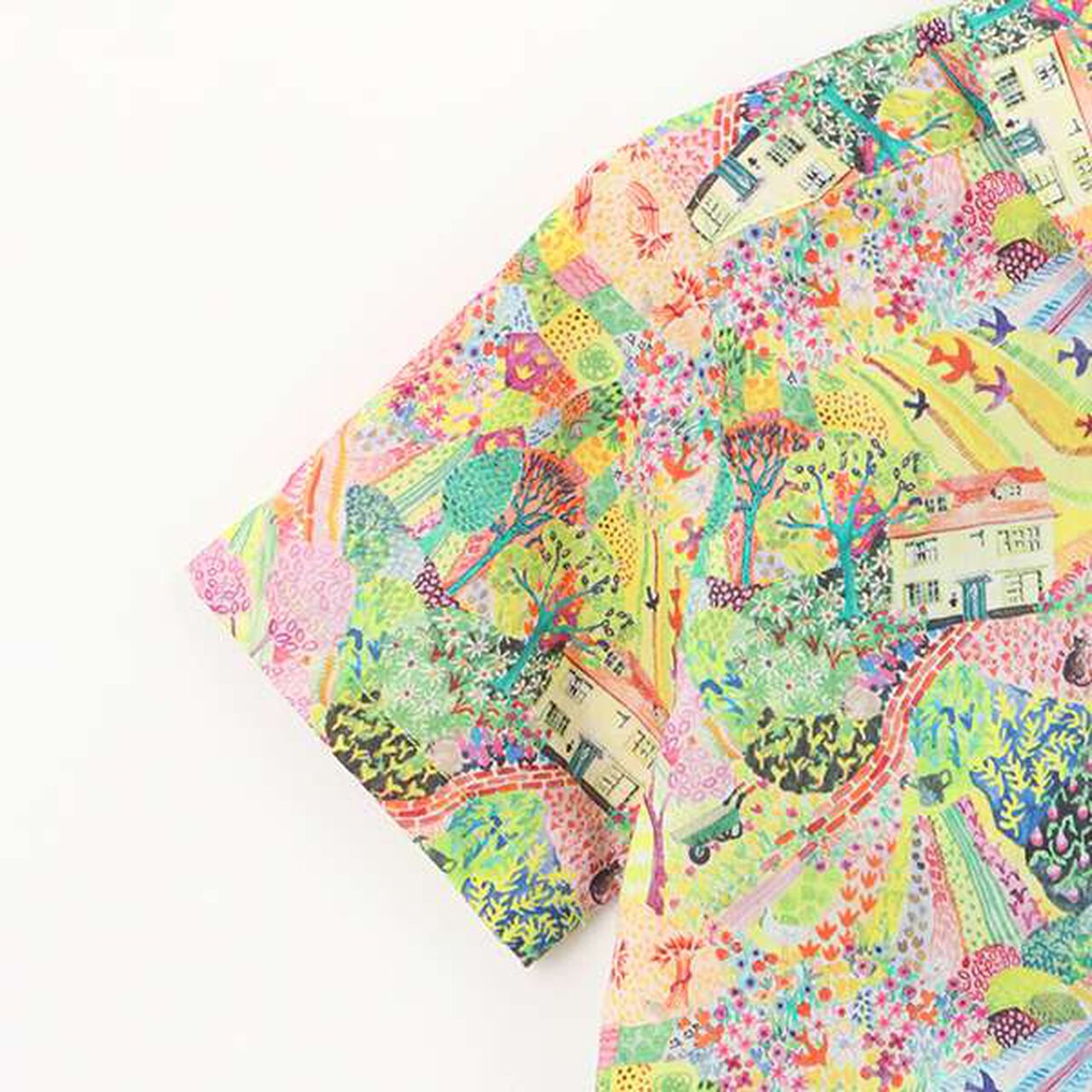 Royal Oak House Short-Sleeve Shirt with Bow Tie,Blue, large image number 12