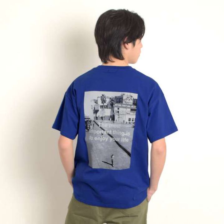 Assorted Photo Short Sleeve T-Shirt,Navy, medium image number 24