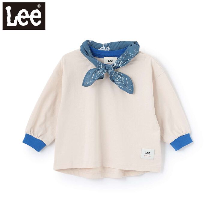[Lee] Bandana Oversized Long-Sleeve T-Shirt,Pearl white, medium image number 4