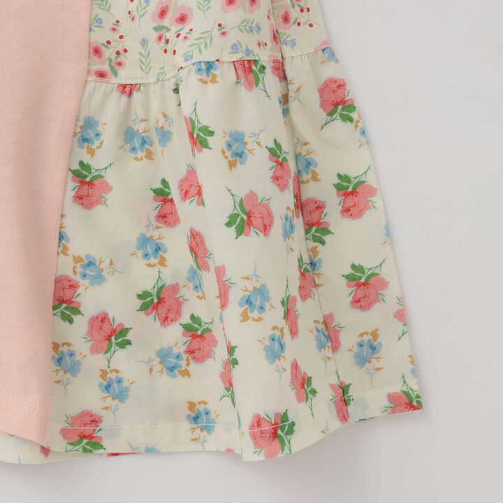 Floral Pattern Tiered Tunic,Pink, medium image number 4