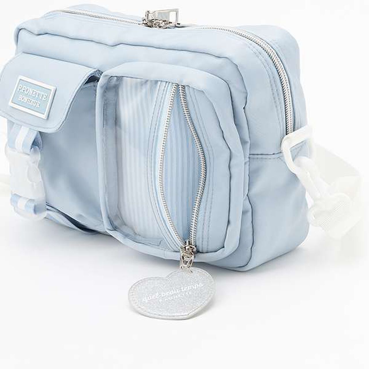 Casual Shoulder Bag with Charm,Black, large image number 13