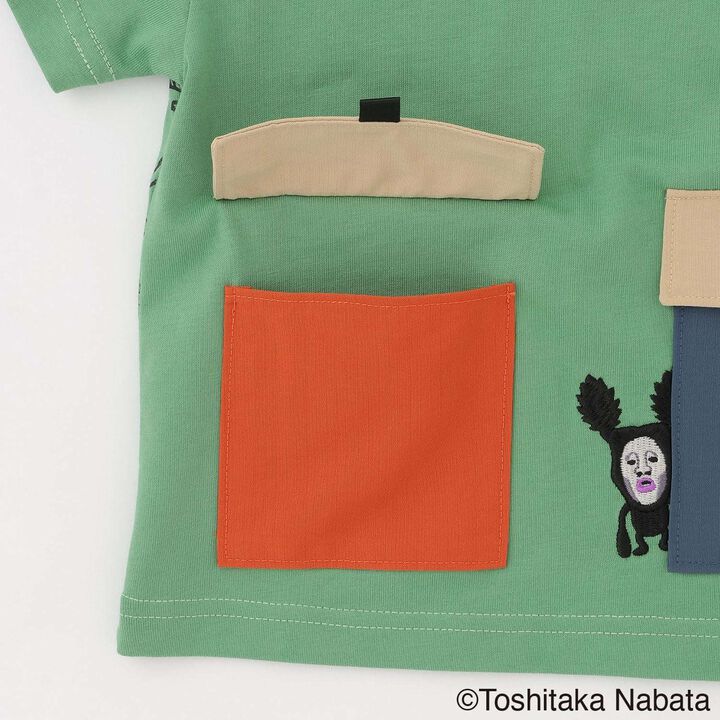 [Kobito Zukan] Pocket Short Sleeve T-Shirt,Green, medium image number 7
