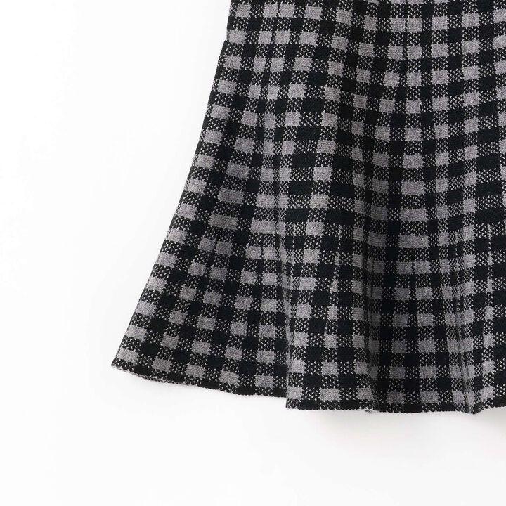 [AMI] Double Zipper Knit Cardigan × Checkered Mermaid Skirt,Off white, medium image number 10