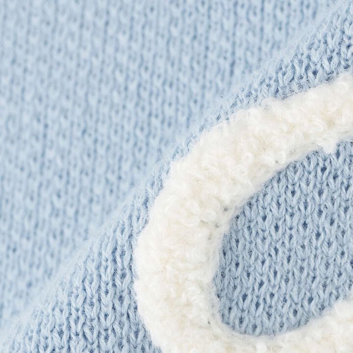 Logo Jacquard Embroidery Knitwear,Light blue, medium image number 6