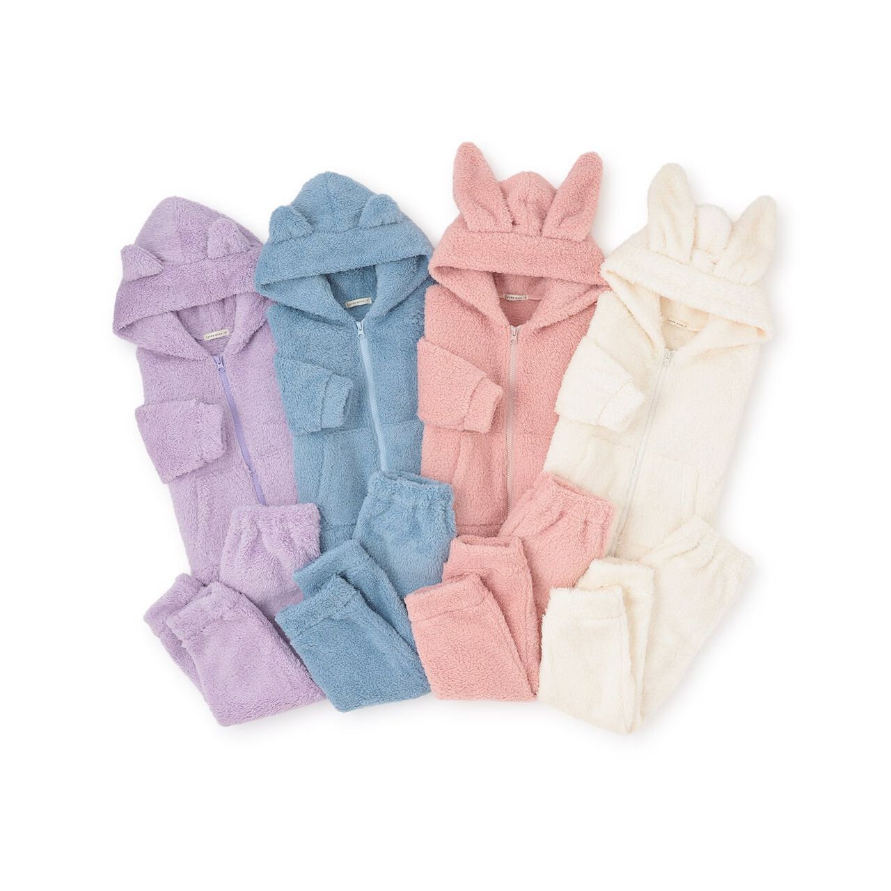 Bunny & Cat Hoodie & Pants Set,Lavender, large image number 14