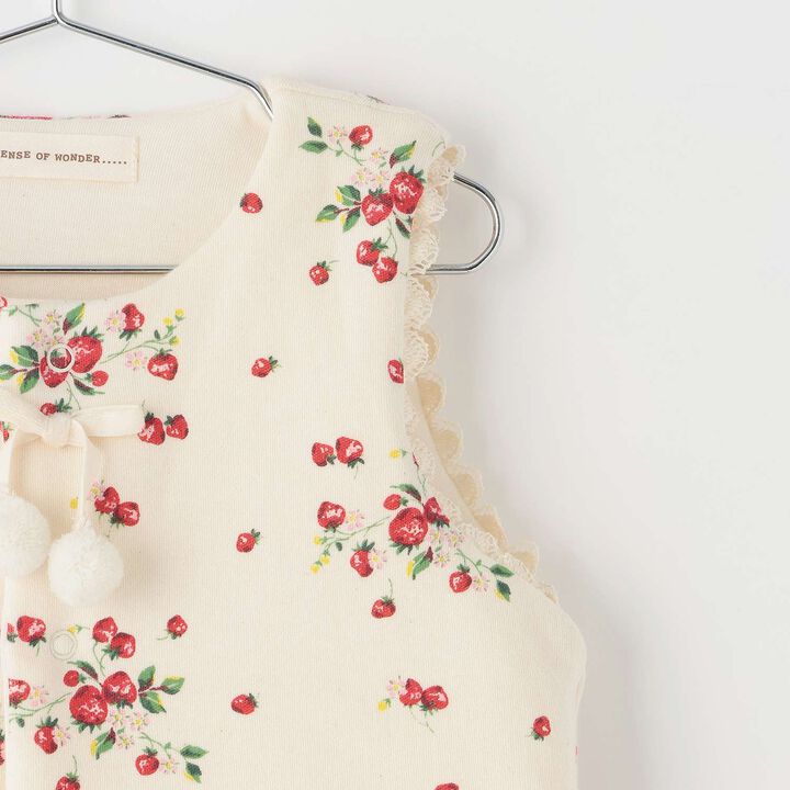 Wild Strawberry Organic Vest [Made in Japan],Pearl white, medium image number 3