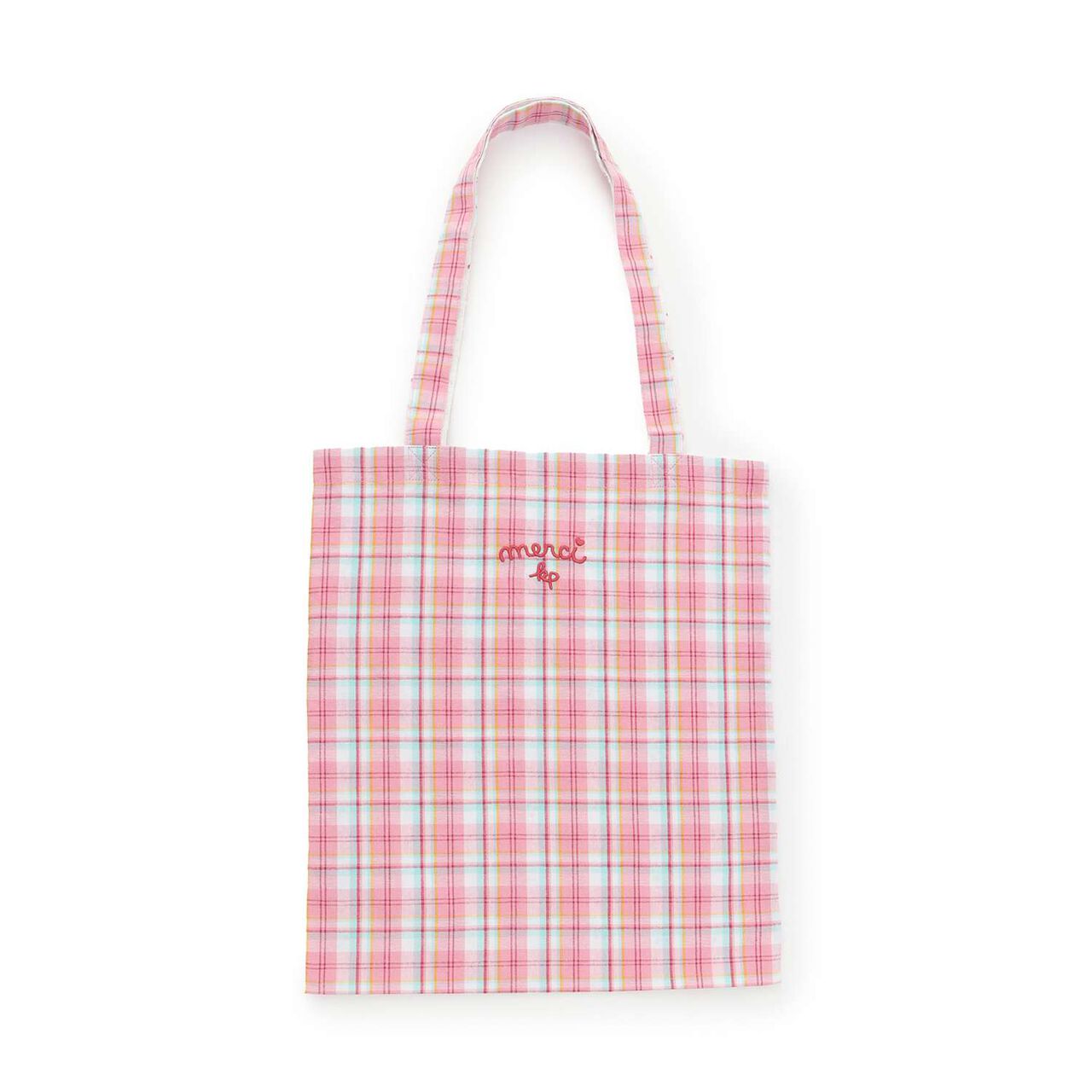 Pre-dyed Checkered Bag,Pink, large image number 4