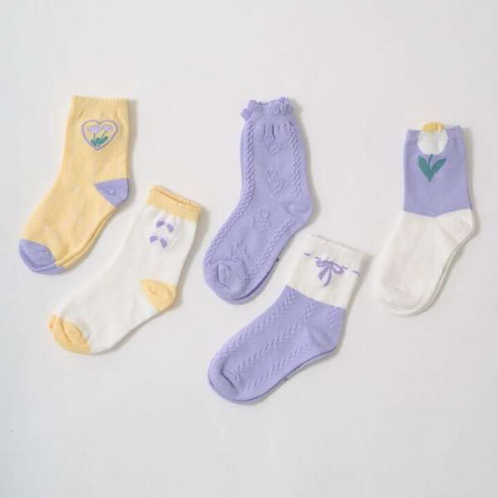 Assorted Socks,Lavender, medium image number 1