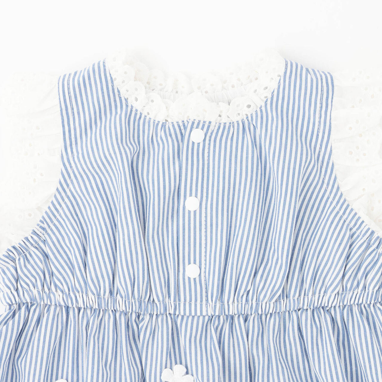 Link Cotton Lace Overalls,Ivory, large image number 6