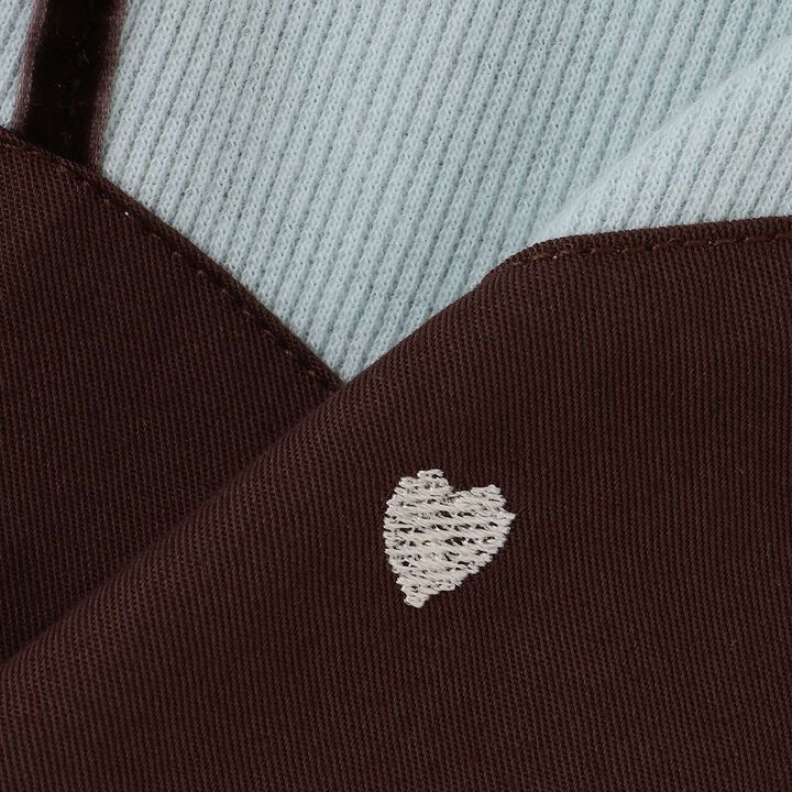 [Link] Heart Embroidered Peplum Long-Sleeve T-Shirt,Ivory, medium image number 7
