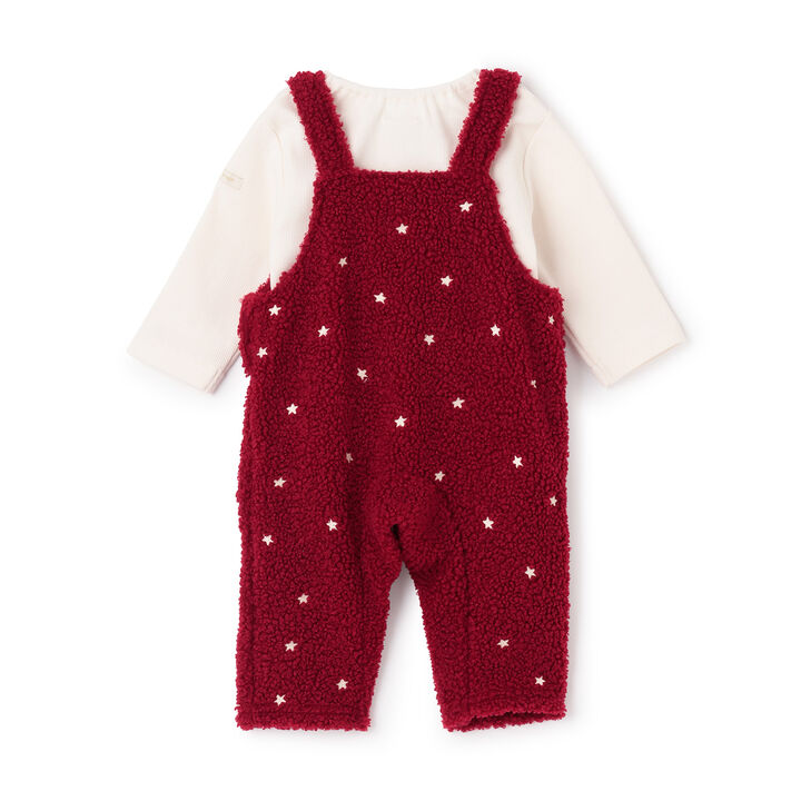 Star Embroidery Overalls Coverall,Ivory, medium image number 7