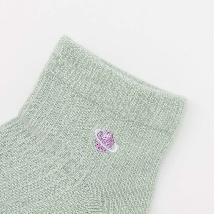 Space Pattern Short Socks 2P,Mint, medium image number 1