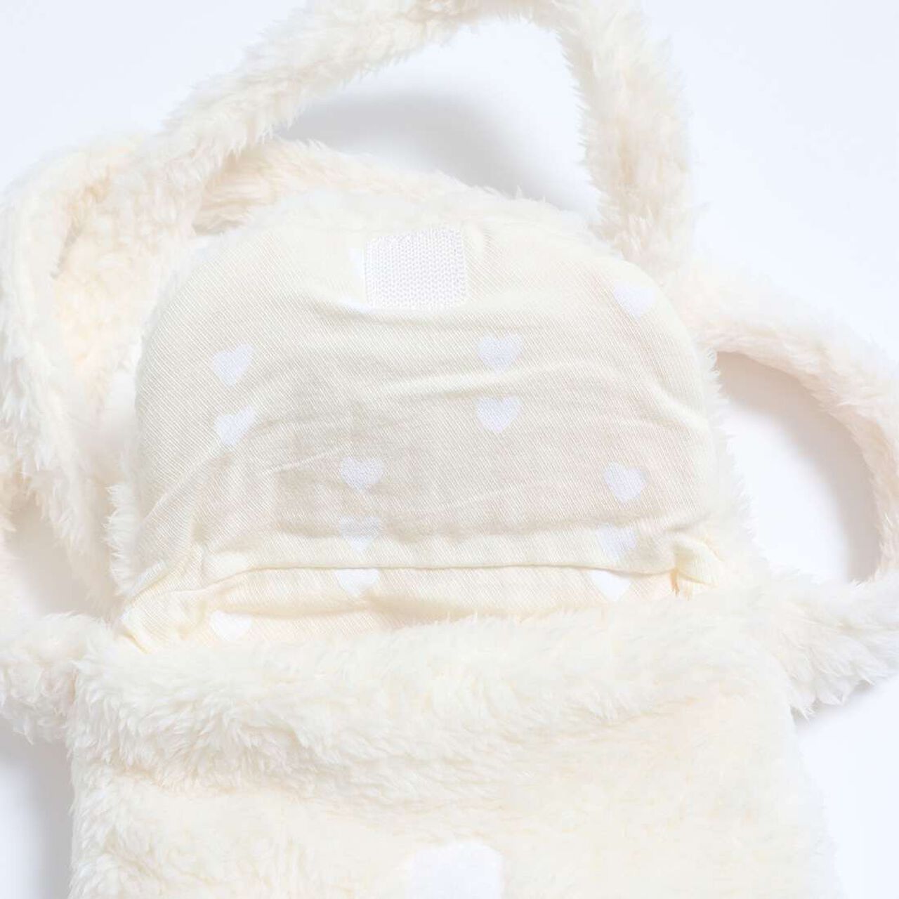 KP Deco Shaggy Fleece Small Shoulder Bag with Ears (Free),Off white, large image number 1