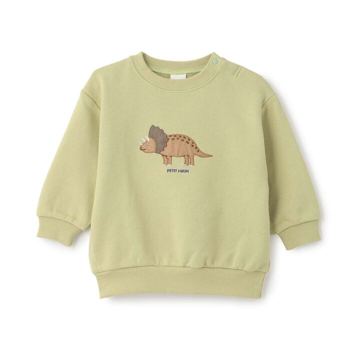 Dinosaur & Dog Appliqu&eacute; Sweatshirt,Black, medium image number 3