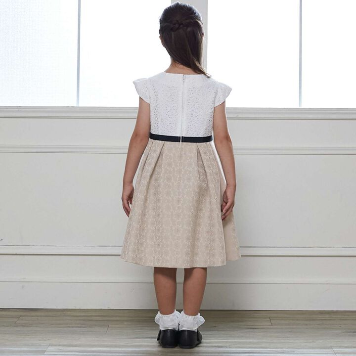 [Formal] Jacquard Ribbon OP + Collared JK Set,Beige, medium image number 6