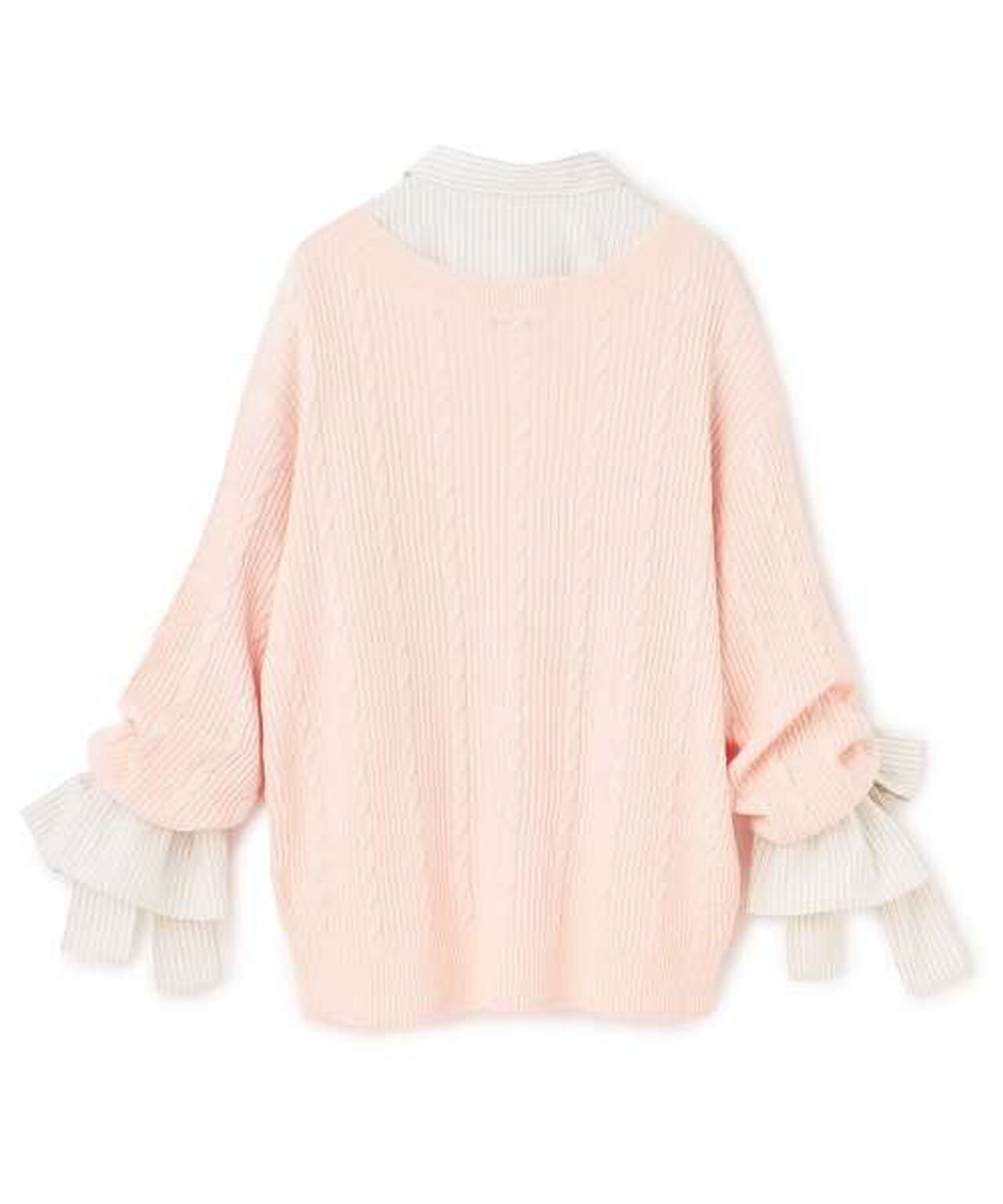 Shirt & Knit Cardigan Set,Ivory, large image number 6