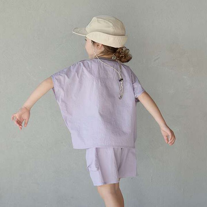 Easy Wide Nylon T-Shirt,Light khaki, medium image number 9