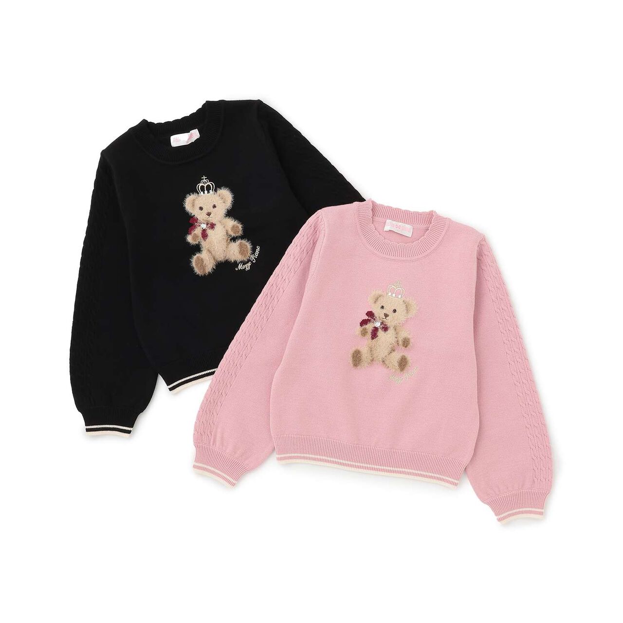 [Popular Item Restocked] [Not Available at Physical Stores] Teddy Bear Knit Pullover,Pink, large image number 5