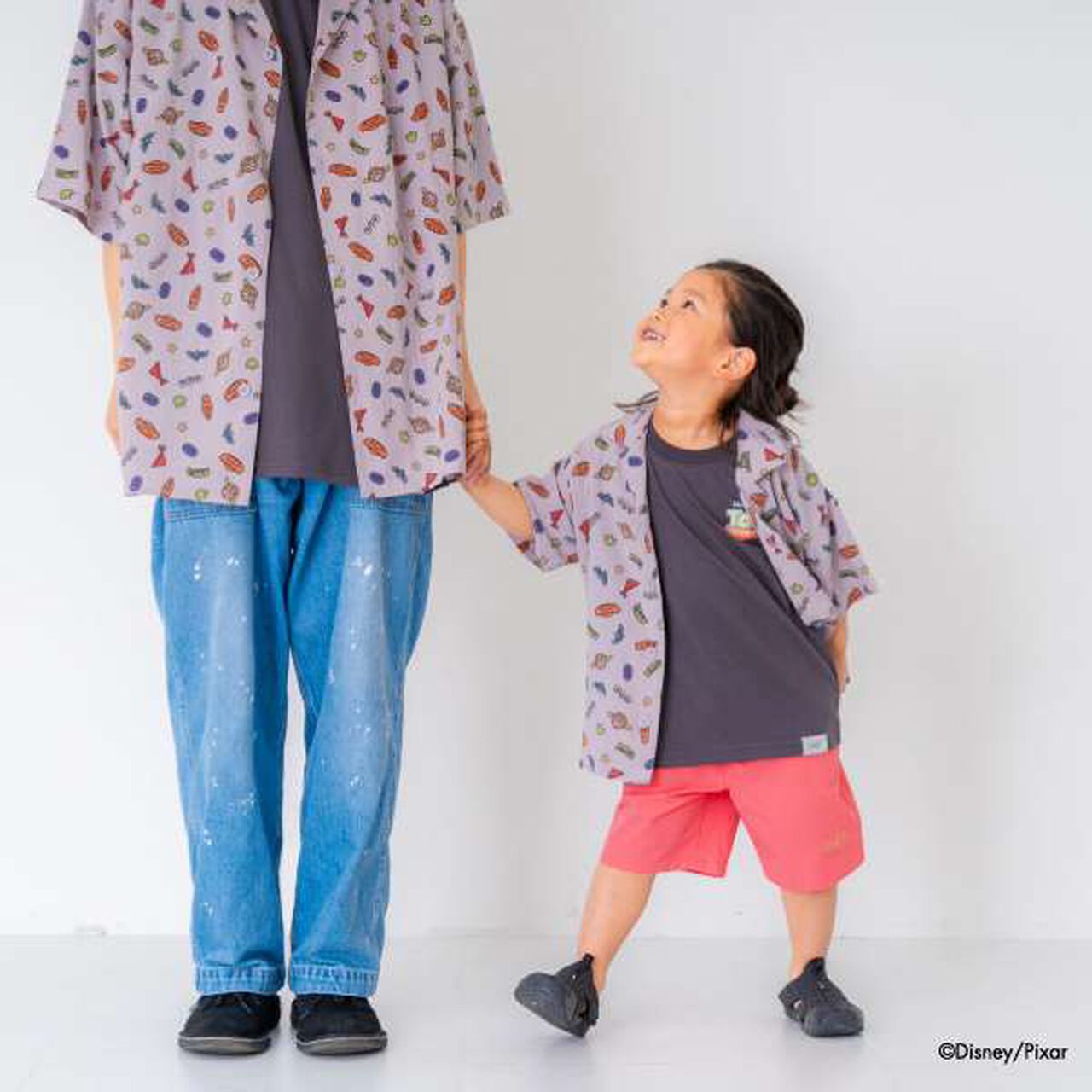 [Matching with Dad Outfit] Disney Kids Toy Story Pattern Shirt,Light gray, large image number 3